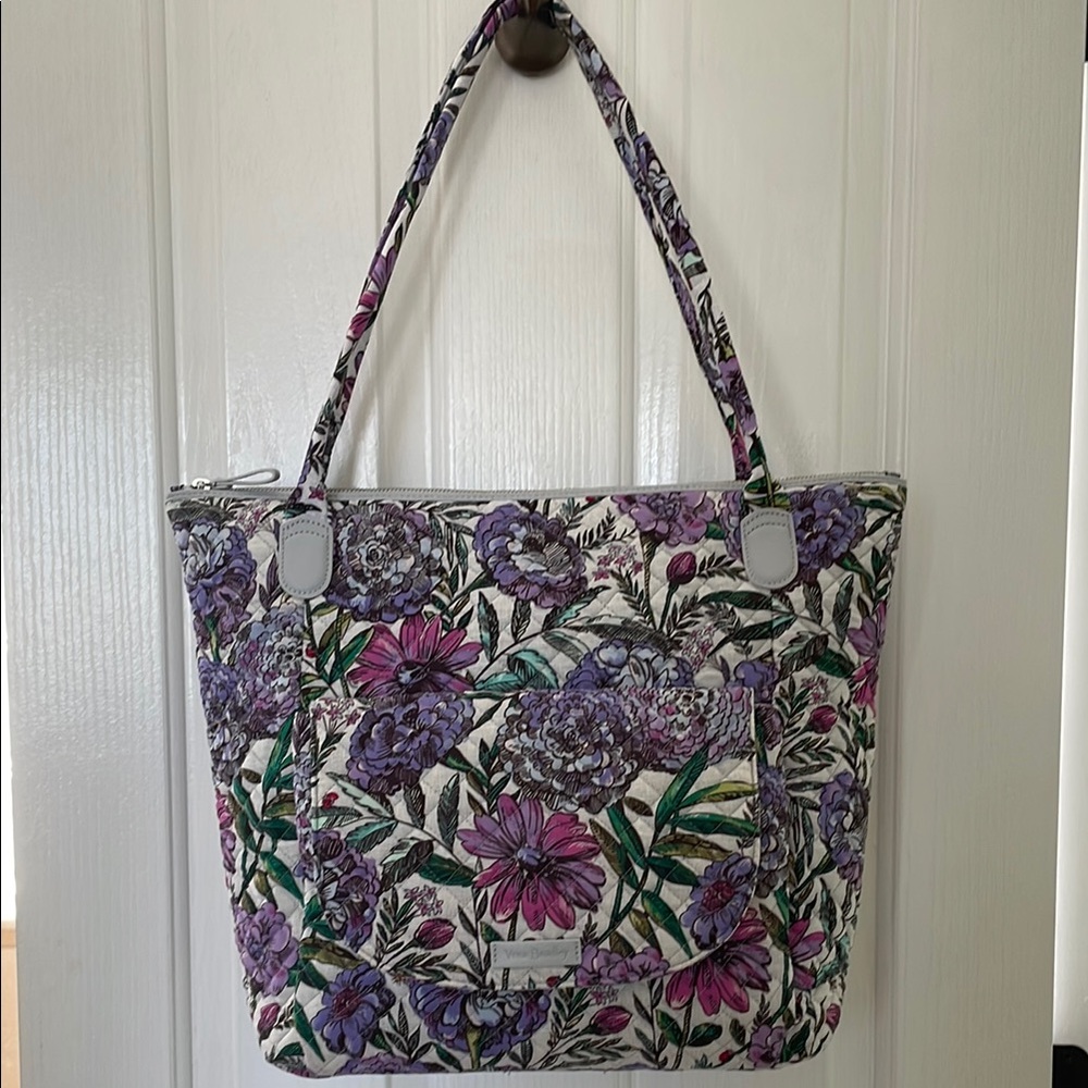 Vera Bradley Purple Floral Tote Bag - Picture 11 of 11